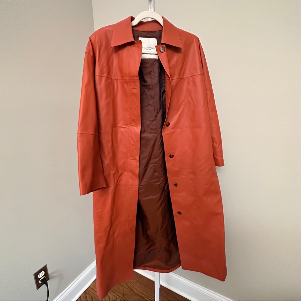 LAFAYETTE 148 NEW YORK Women's Prescott Lambskin Leather Harvest coat